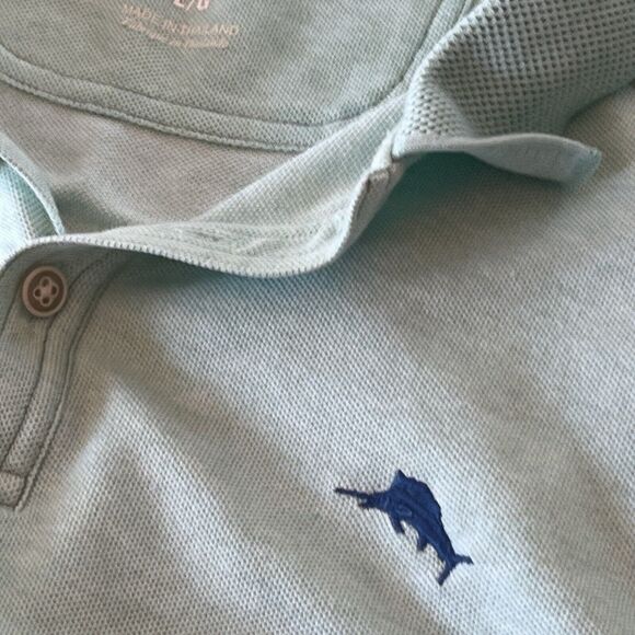 Tommy Bahama Island Zone Polo‎ Shirt Mens L Blue Lightweight Beach Casual Golf - Picture 4 of 8